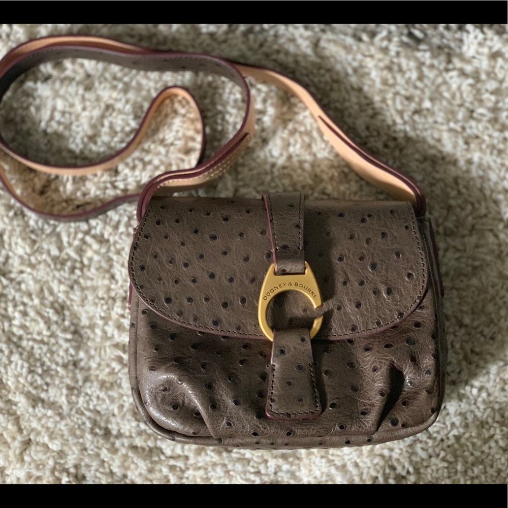 Dooney & Bourke Derby Ostrich Small Flap Crossbody